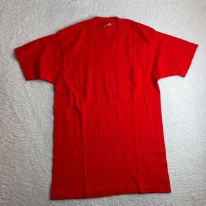 Vintage BVD paper thin Red Pocket T-Shirt Mens L Made in USA selvedge pocket